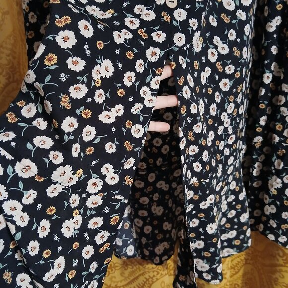 Black floral maxi skirt xl - Picture 5 of 10